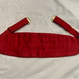 Vintage 1960s Men’s Cummerbund Bright Red Dress Suit Accessory Broadway Tuxedo